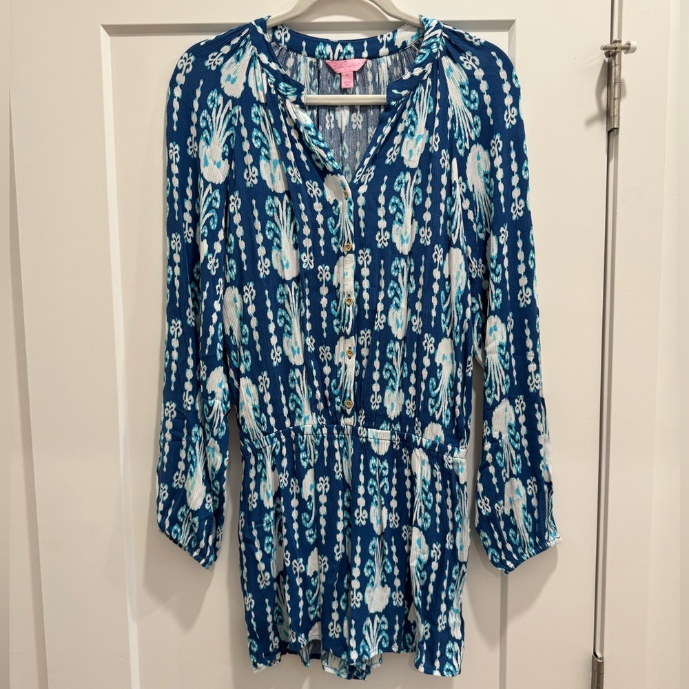 ⭐️ NWOT Lily Pulitzer: Long-Sleeve Patterned Romper ⭐️ - Picture 3 of 6